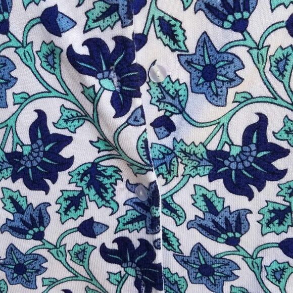 Allie & Rob Blue White Floral Cardigan size Small - Picture 6 of 13